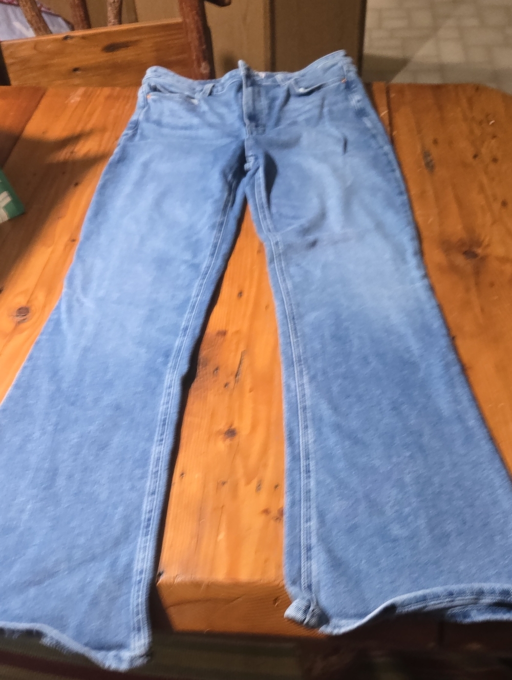 PAIGE Light Blue Wide-Leg Flare Jeans Sz 31